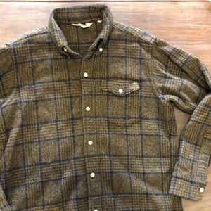 Wool rich wool button down